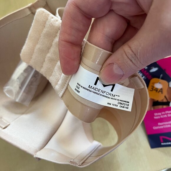 Maidenform 34A Beige Dreamwire Strapless Multiway No Poke Bra - Picture 5 of 7